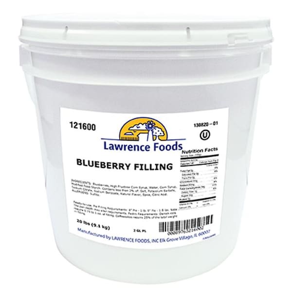 Lawrence Foods Deluxe Blueberry Filling 2 gal. Pail 121600 - main